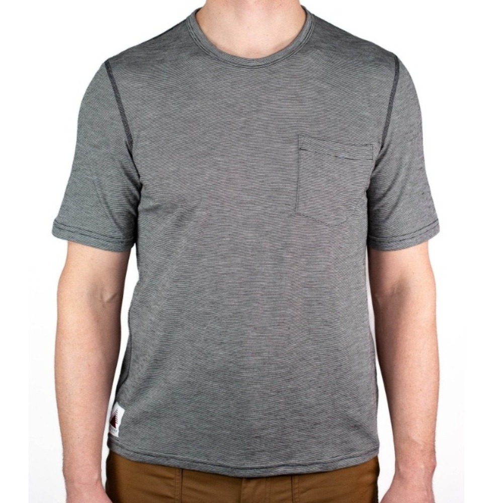 Pineburt Men's Gray Stone Summer Wool Short Sleeve Merino Wool Tee NWOT Size S